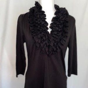 Black Ruffle Top